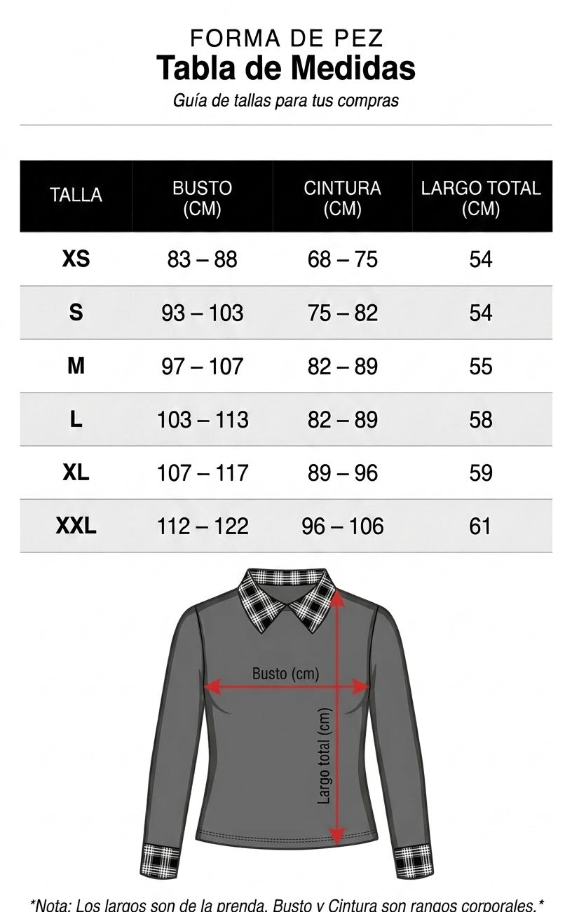 POLERA MESH CUELLO TARTÁN GRIS
