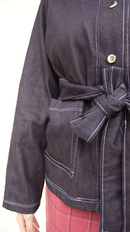 CHAQUETA DENIM AZUL OSCURO