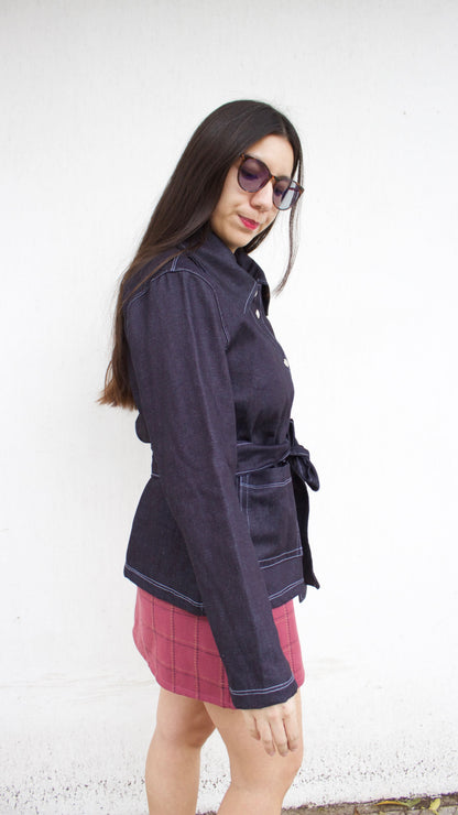 CHAQUETA DENIM AZUL OSCURO