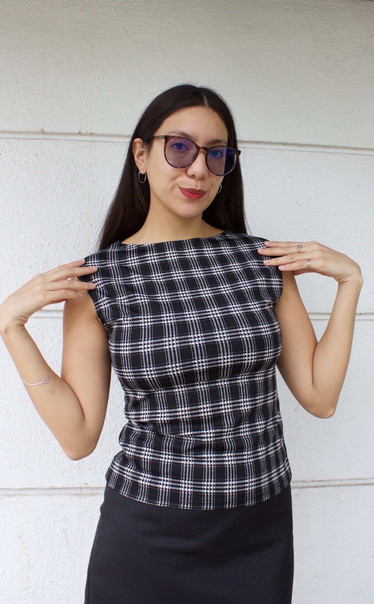 POLERA SOFIA TARTÁN