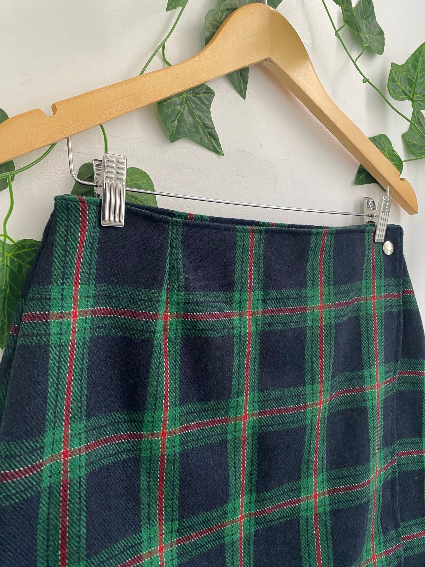 FALDA CRUZADA TARTÁN VERDE