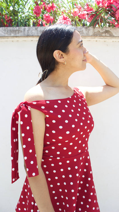 VESTIDO ASIMÉTRICOPOLKA DOTS