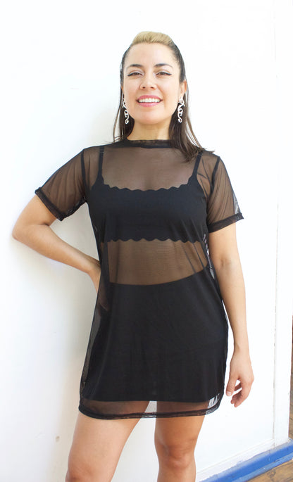 VESTIDO CORTO MESH