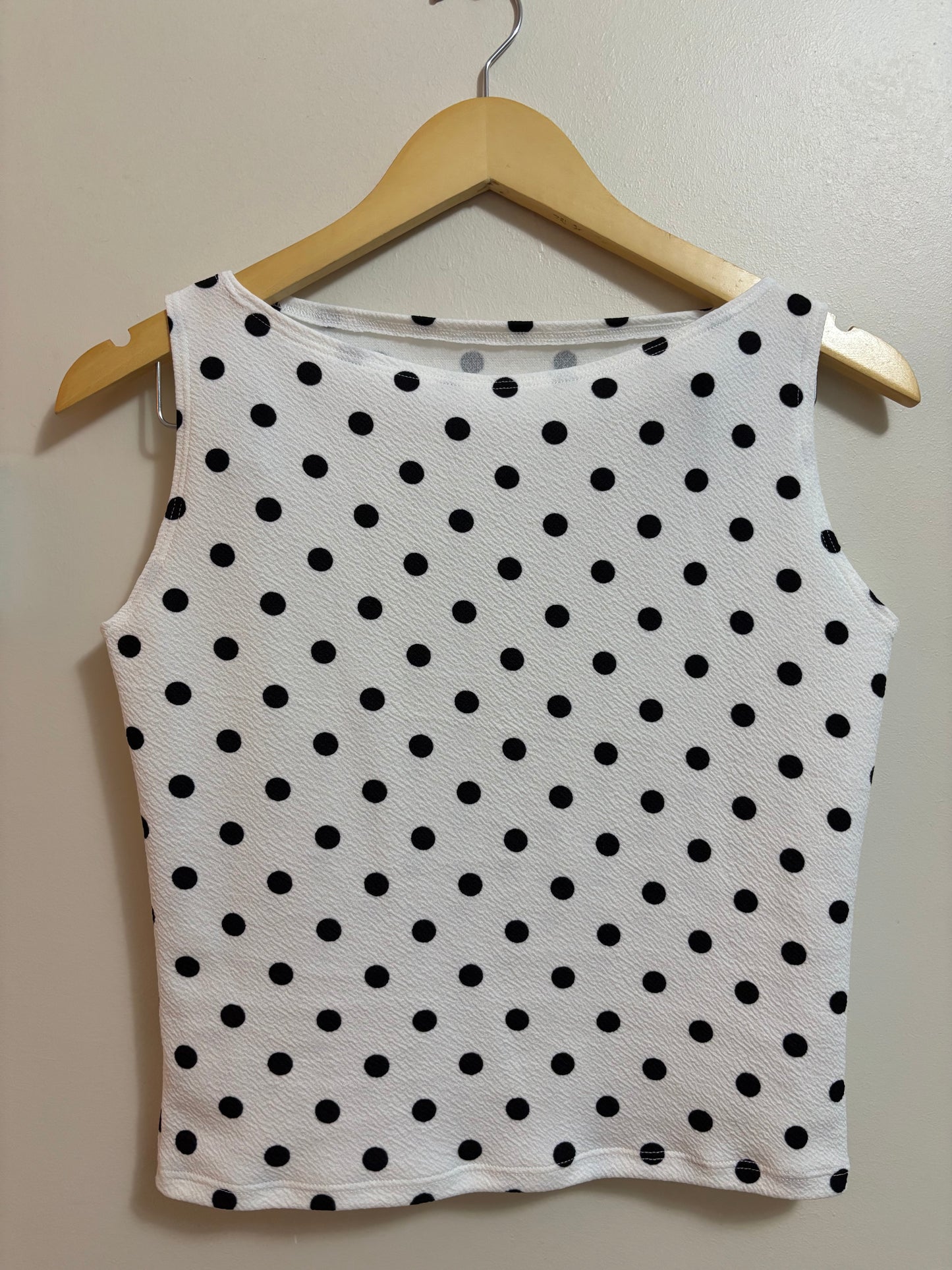 Top polka dots blanco