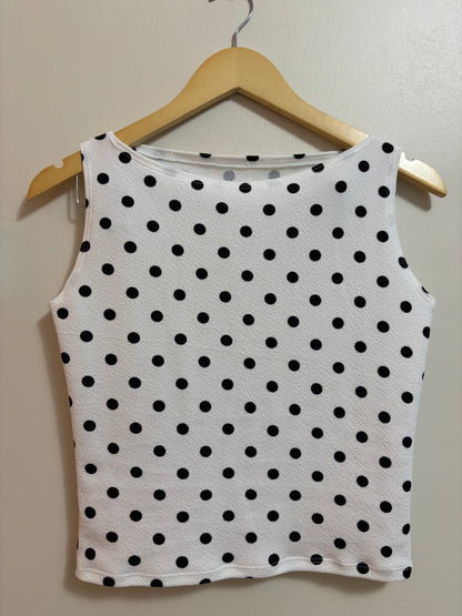 Top polka dots blanco