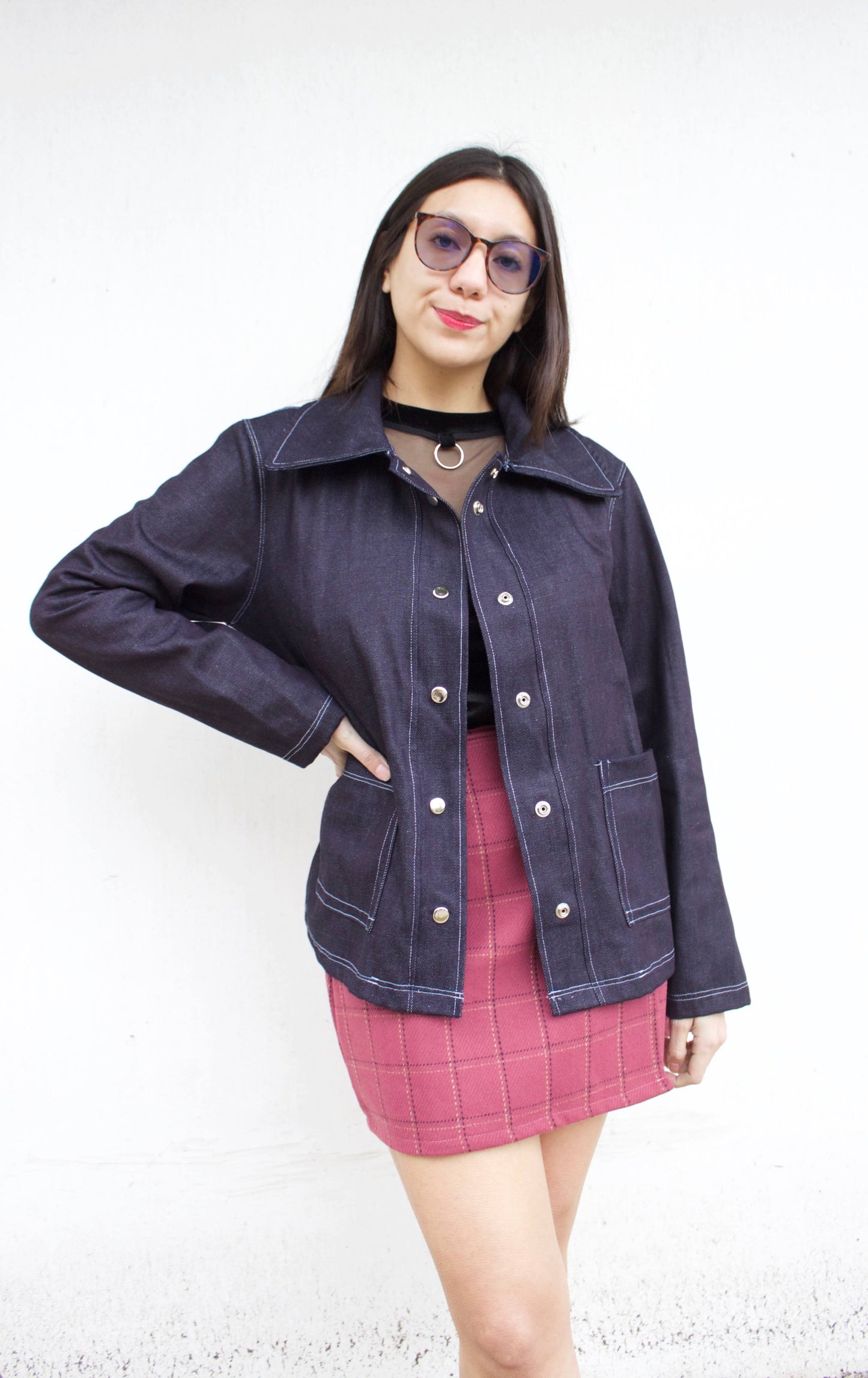CHAQUETA DENIM AZUL OSCURO