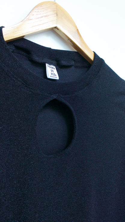 TOP GLITTER NEGRO