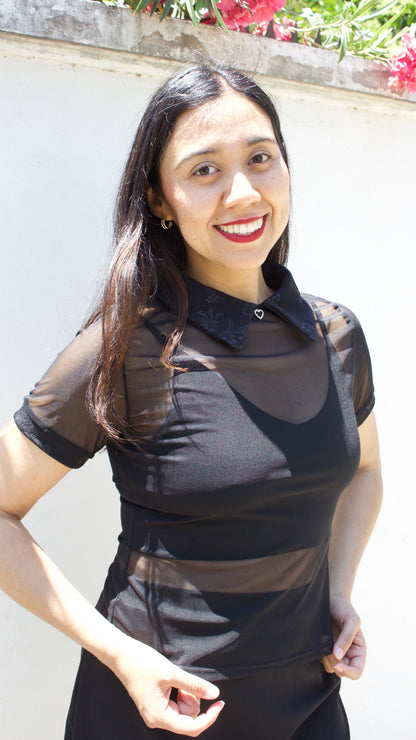 POLERA MALLA CON CUELLO