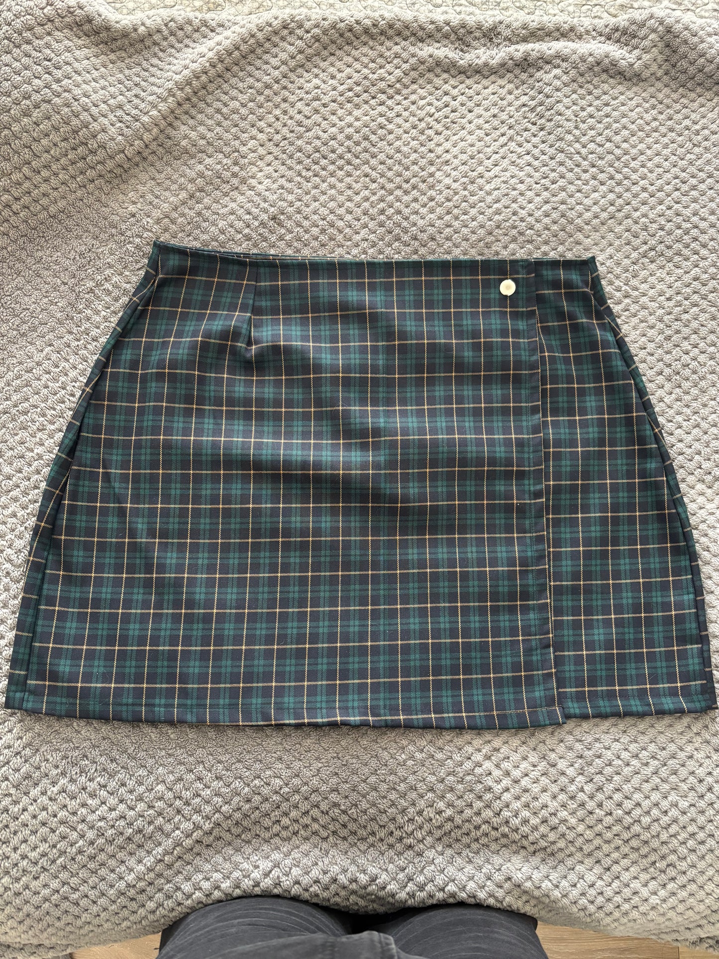 FALDA CRUZADA TARTÁN VERDE