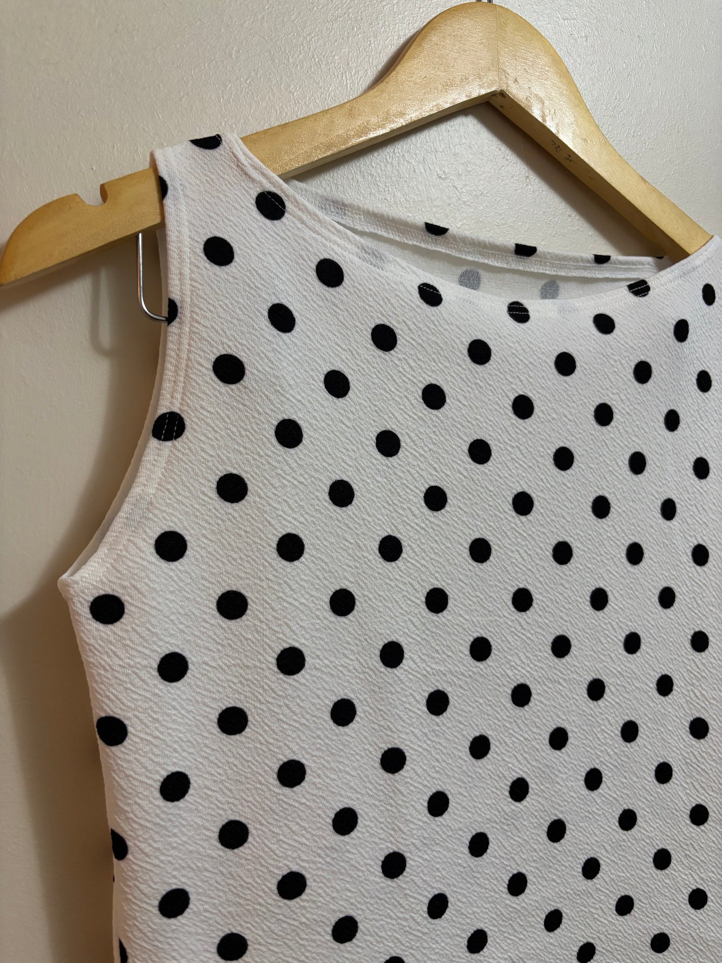 Top polka dots blanco