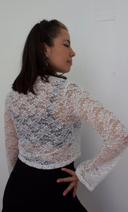 BOLERO ENCAJE BLANCO