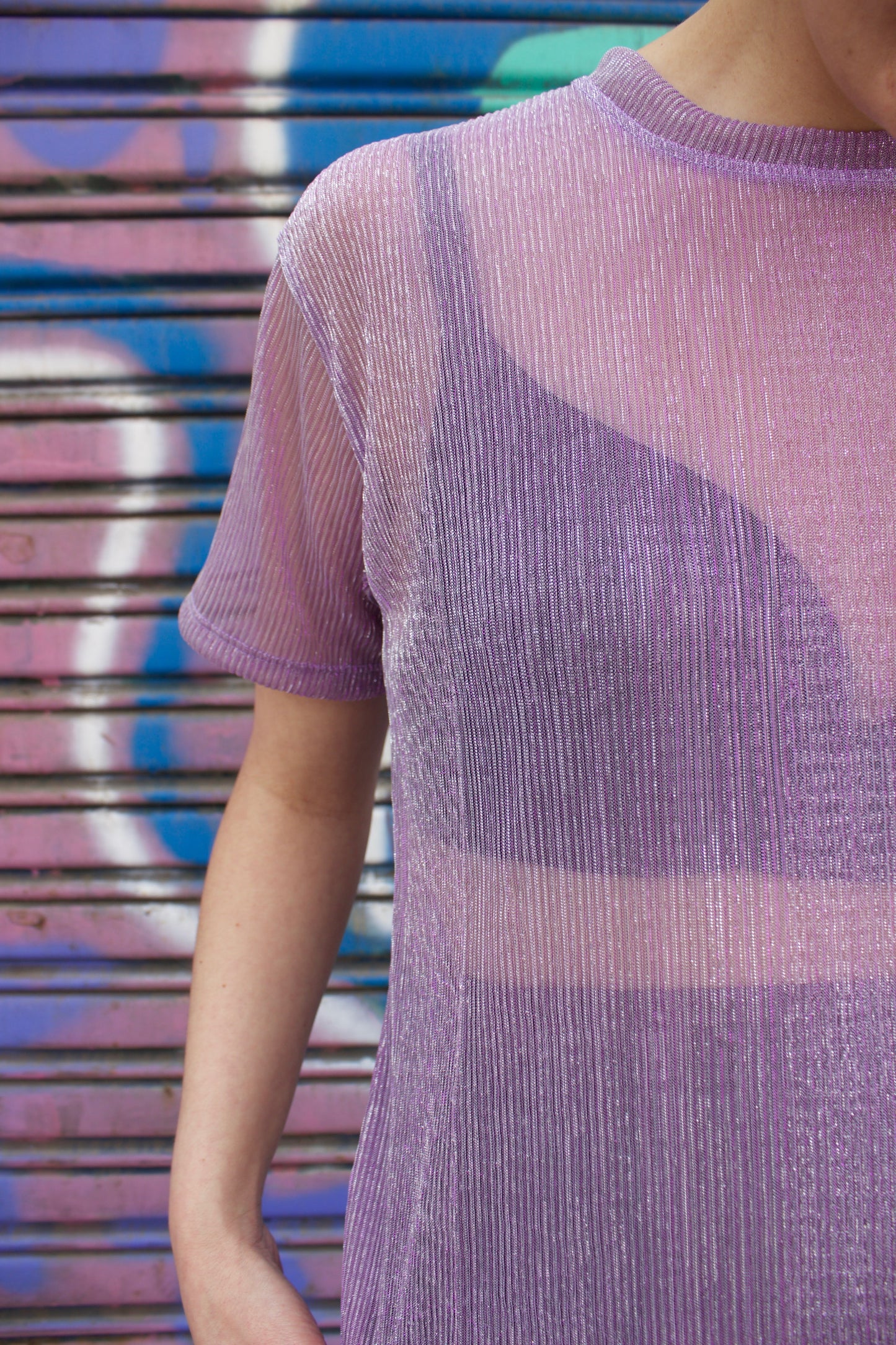 VESTIDO PLISADO LILA