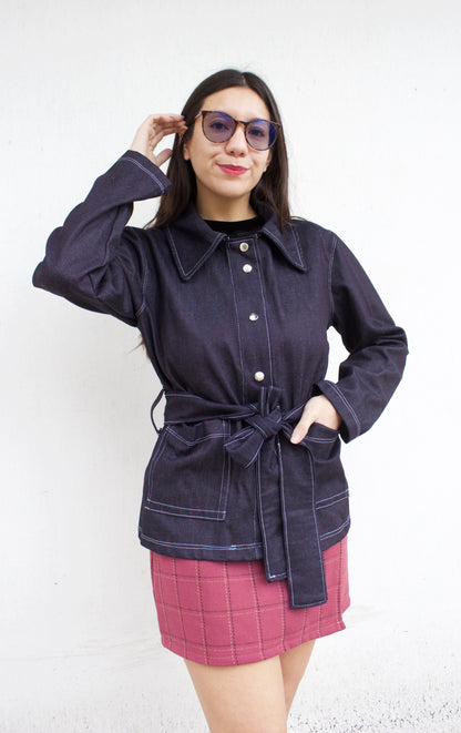 CHAQUETA DENIM AZUL OSCURO