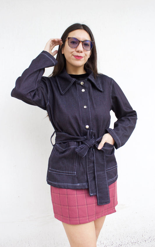 CHAQUETA DENIM AZUL OSCURO