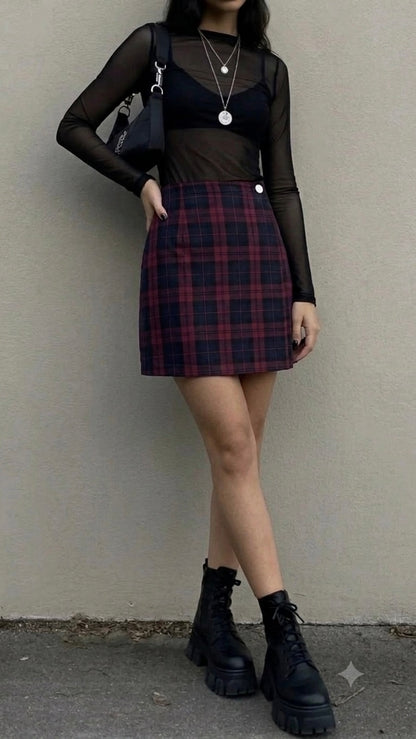 FALDA CRUZADA TARTÁN
