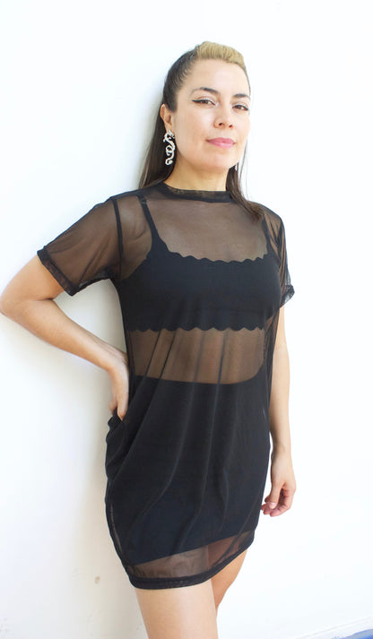 VESTIDO CORTO MESH
