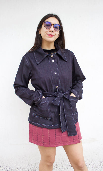 CHAQUETA DENIM AZUL OSCURO