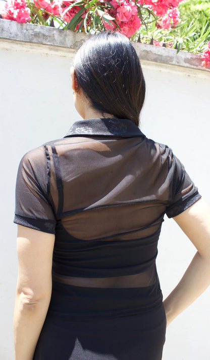 POLERA MALLA CON CUELLO