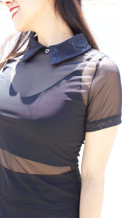 POLERA MALLA CON CUELLO