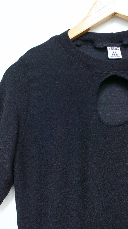 TOP GLITTER NEGRO