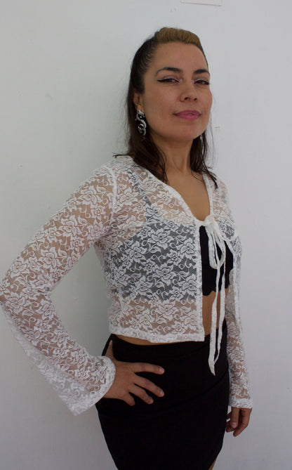 BOLERO ENCAJE BLANCO