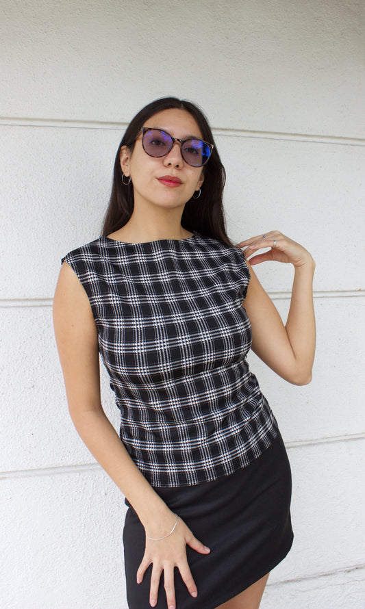 POLERA SOFIA TARTÁN