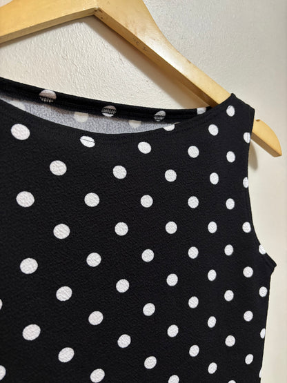 Top polka dots negro
