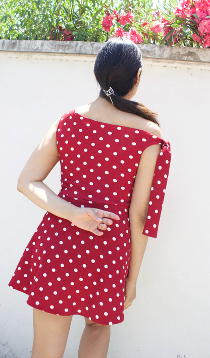 VESTIDO ASIMÉTRICOPOLKA DOTS