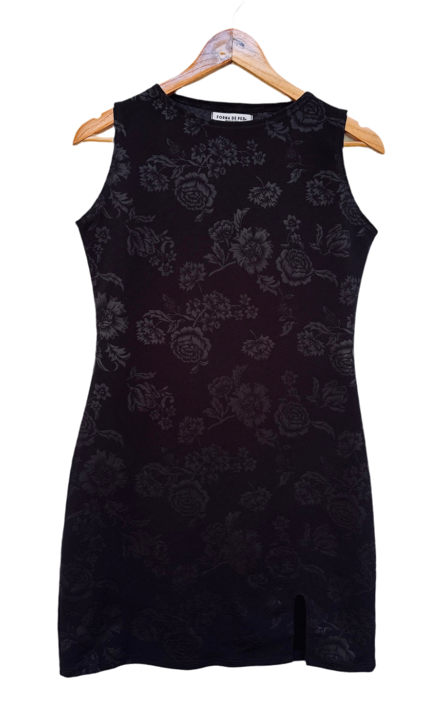 VESTIDO MINI ROSAS NEGRAS