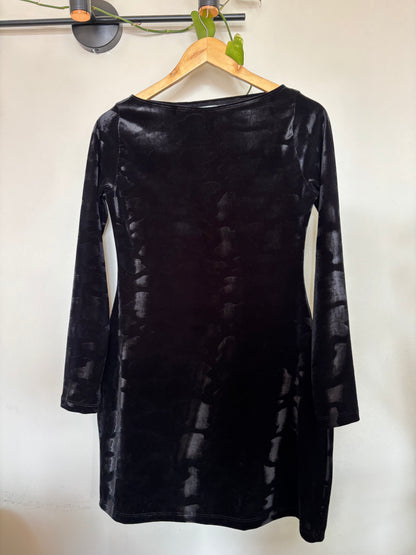 VESTIDO MINI VELVET TEXTURIZADO